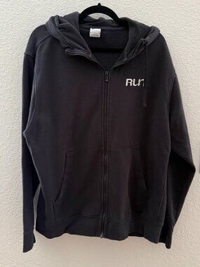 Nike Full Zip Hoodie RUN Men's Size XL Black Classic Comfy Athletic Athleisure